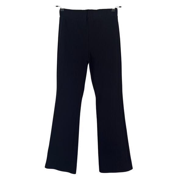 Maeve Anthropologie Ponte Knit High Rise Pull On Flare Pants Full Length Black - Picture 2 of 8